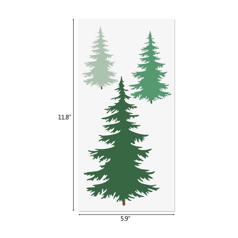 CODOHI Tree Stencils, Tall Pine Fir Tree Cypress Cedar Fall Wall Stencil 3 Packs for Painting on Wood Furniture Canvas Home Decor Crafts Trees Reusable Mylar Stencils 6"x12" - Image 2